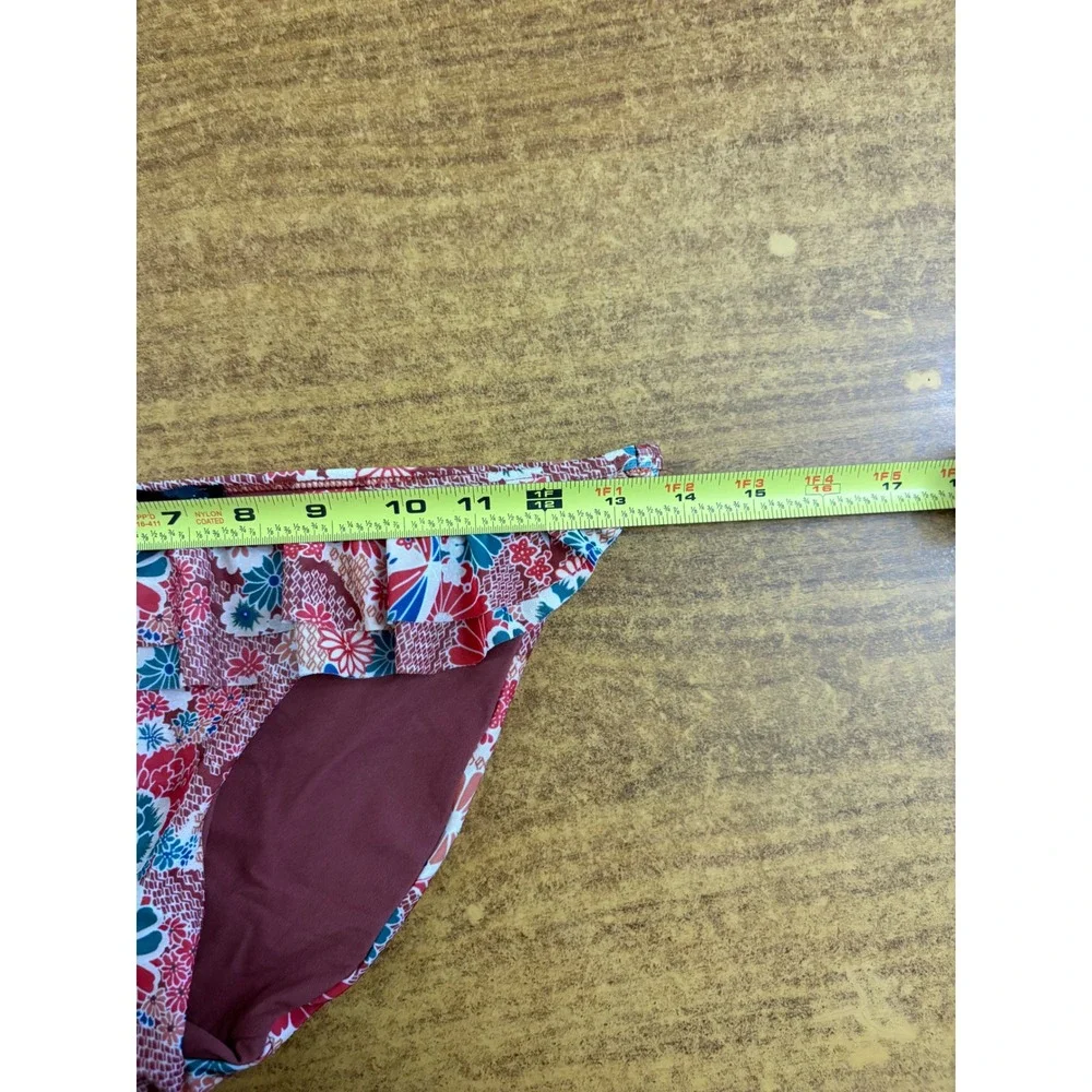 Zara Accessories‎ Floral Ruffle Bikini Bottoms Multi Color Size S